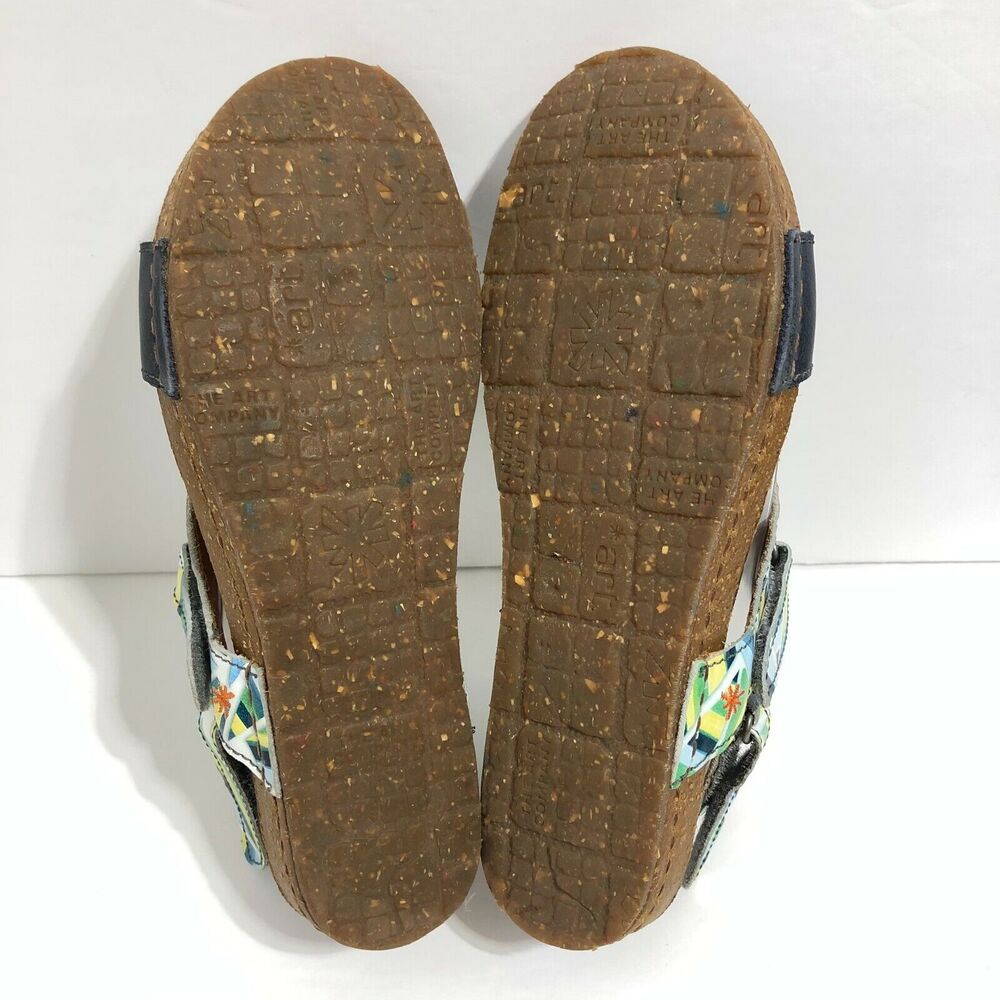 The Art Company Leather Footbed Sandals Quarter Ankle Strap Strappy Shoes 40 / 9 - Picture 8 of 8